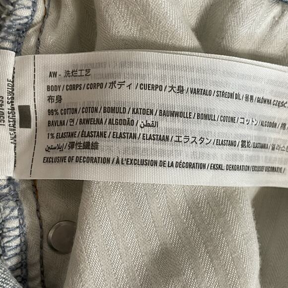 Abercrombie & Fitch The 90s Relaxed Jeans Plus Size 37/24L Light Wash Cuffed NEW - Picture 10 of 11